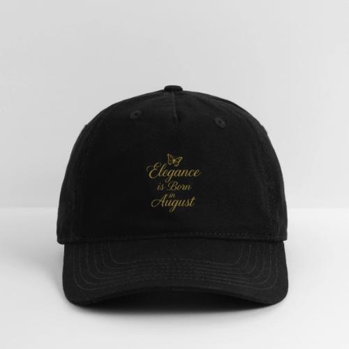 Elegance Is Born in August | Gold Butterfly - Organic Baseball Cap