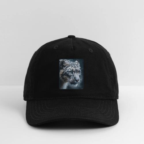 Snow Leopard Blue Eyes Design - Organic Baseball Cap