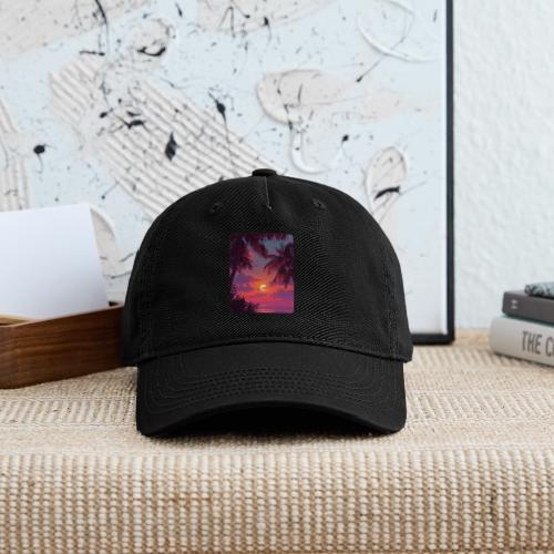 Tropical Sunset Palm Silhouette Design - Organic Baseball Cap