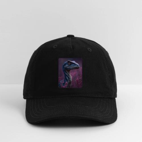 Blue Velociraptor Portrait Design - Organic Baseball Cap