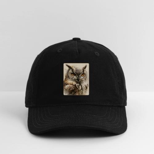 Great Horned Owl Watercolor Design - Organic Baseball Cap