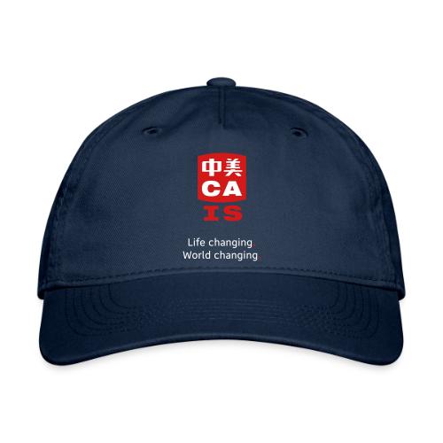 CAIS Logo (Life Changing World Changing) on Black - Organic Baseball Cap