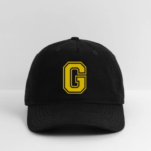 Letter G – Capital Athletic Alphabet Monogram - Organic Baseball Cap