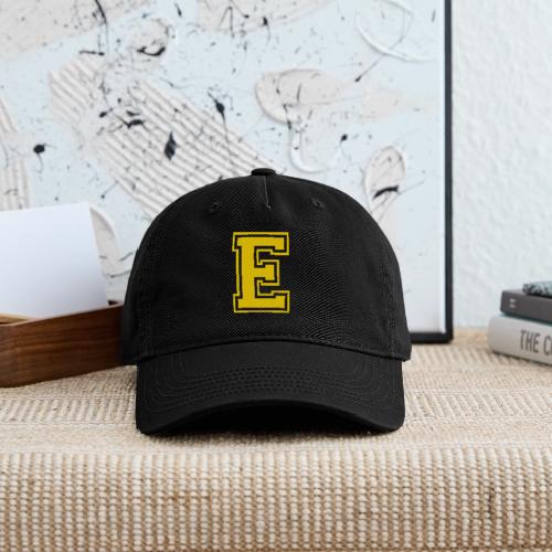 Letter E – Capital Athletic Alphabet Monogram - Organic Baseball Cap