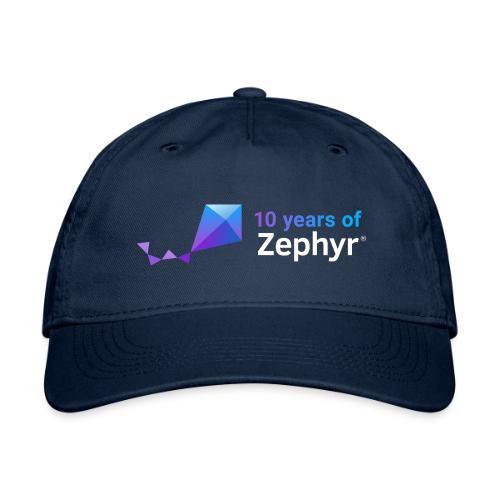 Zephyr 10th Anniversary Horizontal Color Reversed - Organic Baseball Cap