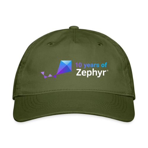 Zephyr 10th Anniversary Horizontal Color Reversed - Organic Baseball Cap