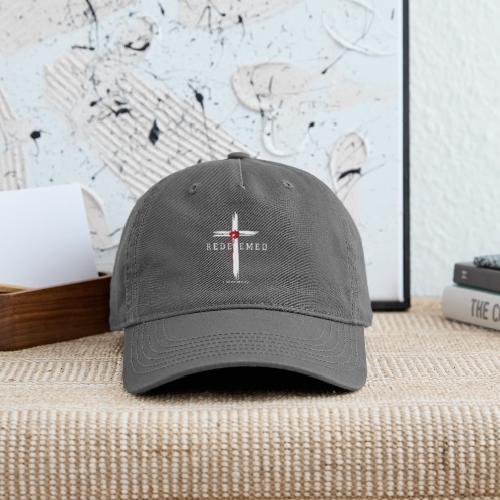 Redeemed by the blood of Jesus - Ephesians 1:7 - Organic Baseball Cap