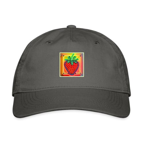 Colorful Strawberry Neon Glow - Organic Baseball Cap