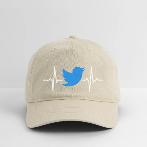 Social Media Heartbeat Blue Bird Graphic - Organic Baseball Cap