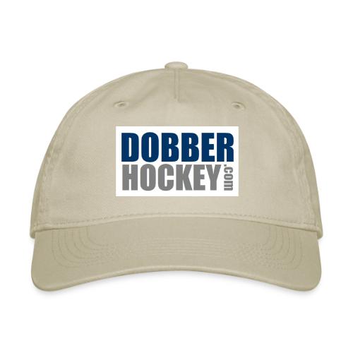 dobberhockey text logo alternate colors - Organic Baseball Cap