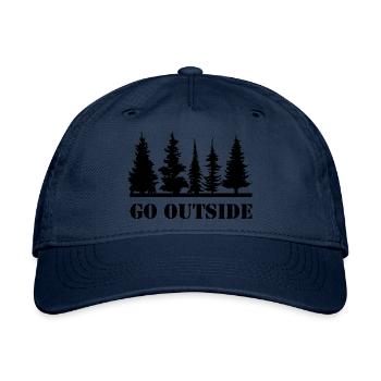 GO OUTSIDE - Organic Baseball Cap - navy - Front