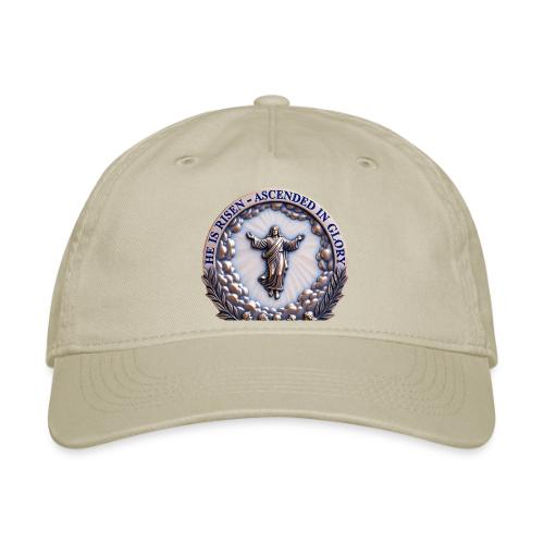 He Is Risen Ascended In Glory T Shirt, Gift - Organic Baseball Cap
