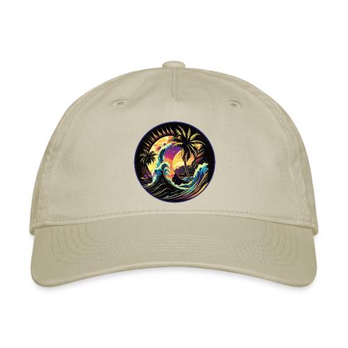 Purple Sunset Waves - Organic Baseball Cap
