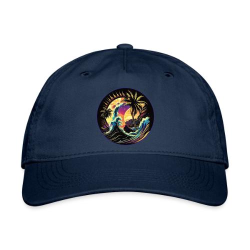 Purple Sunset Waves - Organic Baseball Cap