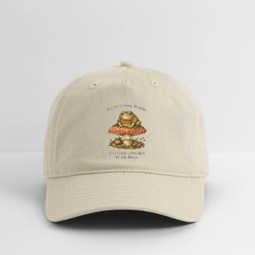 Frog Consumed by Moss Cottagecore Aesthetic - Organic Baseball Cap
