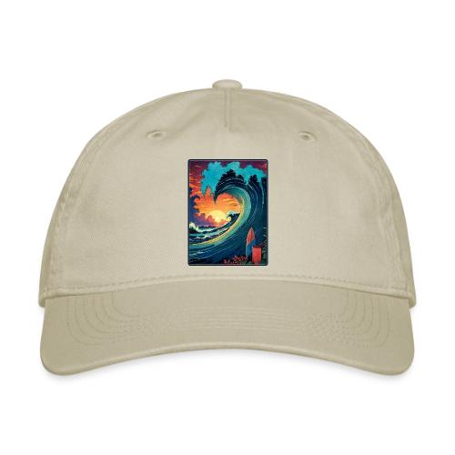 Vintage Sunrise Wave - Organic Baseball Cap
