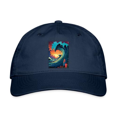 Vintage Sunrise Wave - Organic Baseball Cap