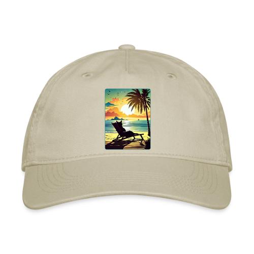 Sunset Cat - Organic Baseball Cap