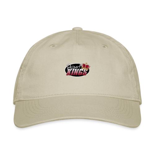 Passport Kings logo for dark shirts - Organic Baseball Cap