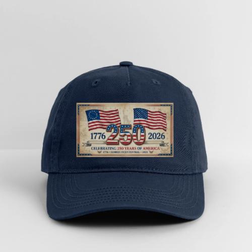 USA 250th Anniversary Flags Emblem - Organic Baseball Cap