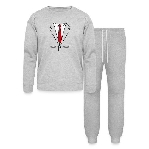 Suit and Red Tie - Bella + Canvas Unisex Lounge Wear Set