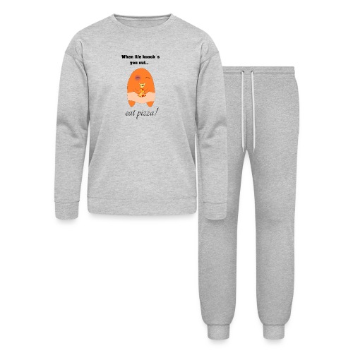 When life knock´s you out...eat pizza! - Bella + Canvas Unisex Lounge Wear Set