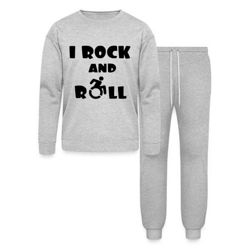 I rock and roll in my wheelchair, Music Humor * - Bella + Canvas Unisex Lounge Wear Set