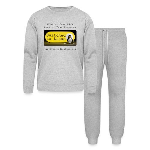 Switched to Linux Logo with Black Text - Lounge Wear Set by Bella + Canvas