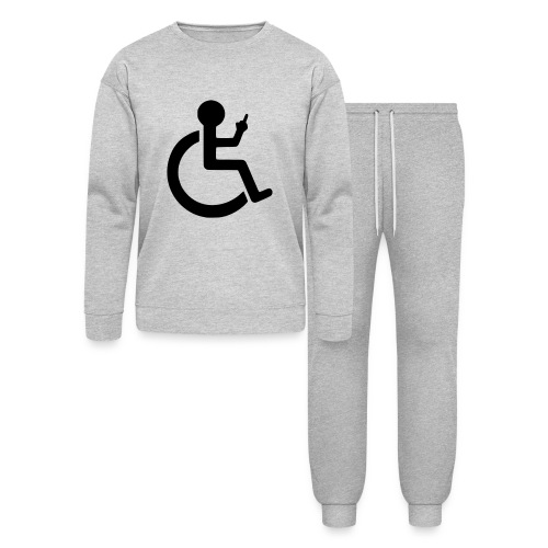 Wheelchair user holding up the middle finger * - Bella + Canvas Unisex Lounge Wear Set