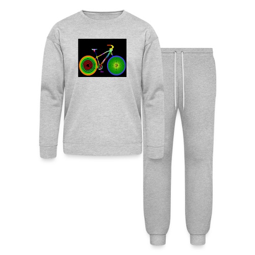 Bicycle Psychedelic Abstract Whimsical Color Print - Bella + Canvas Unisex Lounge Wear Set