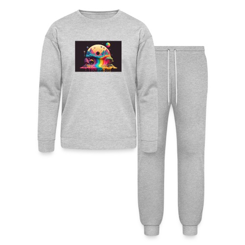 Full Moon Over Rainbow River Falls - Psychedelia - Bella + Canvas Unisex Lounge Wear Set