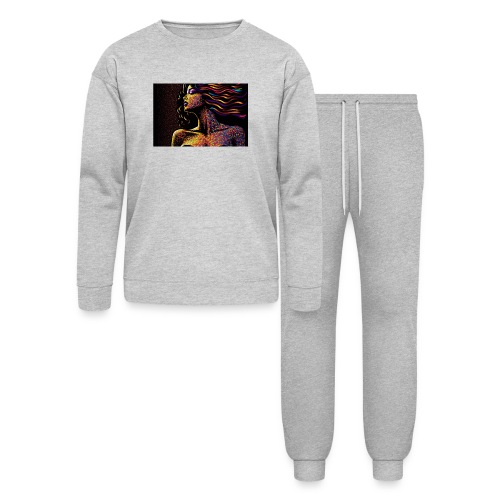 Dazzling Night - Colorful Abstract Portrait - Bella + Canvas Unisex Lounge Wear Set