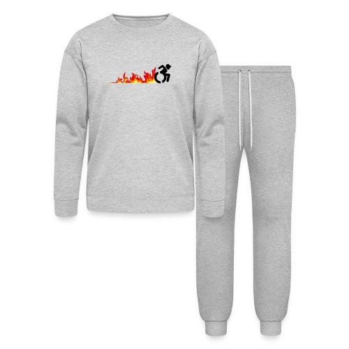 Fast wheelchair user with flames # - Bella + Canvas Unisex Lounge Wear Set