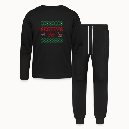 Festive AF Ugly Christmas Sweater - Bella + Canvas Unisex Lounge Wear Set