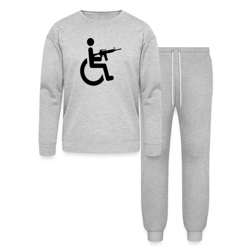 Wheelchair user armed with weapon M16, humor # - Bella + Canvas Unisex Lounge Wear Set