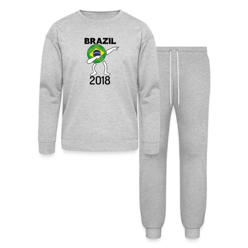 Brazil Flag Football Cup 2018 Soccer Dabbing World Jersey - Bella + Canvas Unisex Lounge Wear Set