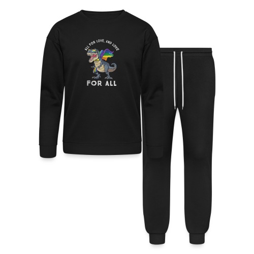 Saurus LGBT All For Love And Love For All - Bella + Canvas Unisex Lounge Wear Set