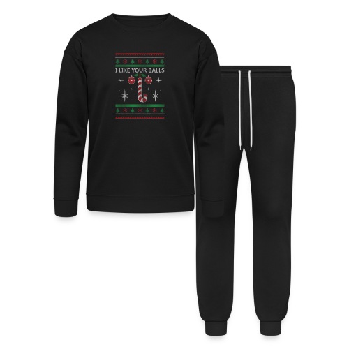 I like your balls ugly Christmas sweater - Lounge Wear Set by Bella + Canvas