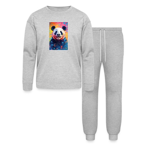 Paint Splatter Panda Bear - Bella + Canvas Unisex Lounge Wear Set