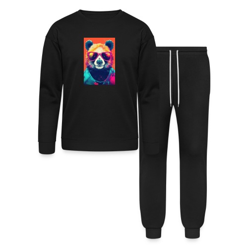 Panda in Pink Sunglasses - Bella + Canvas Unisex Lounge Wear Set