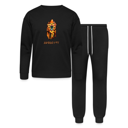 Audacity T shirt Design Orange Letters - Lounge Wear Set by Bella + Canvas