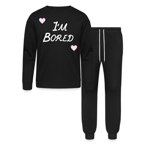 I'm Bored | Pink Heart - Lounge Wear Set by Bella + Canvas