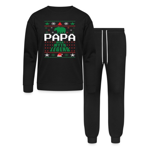 Papa Man Myth Legend Ugly Christmas - Lounge Wear Set by Bella + Canvas