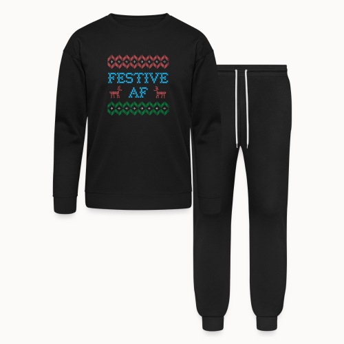 Festive AF Ugly Christmas Sweater - Bella + Canvas Unisex Lounge Wear Set