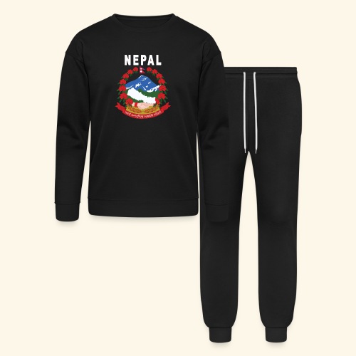 Nepal coat of arms national design - Bella + Canvas Unisex Lounge Wear Set
