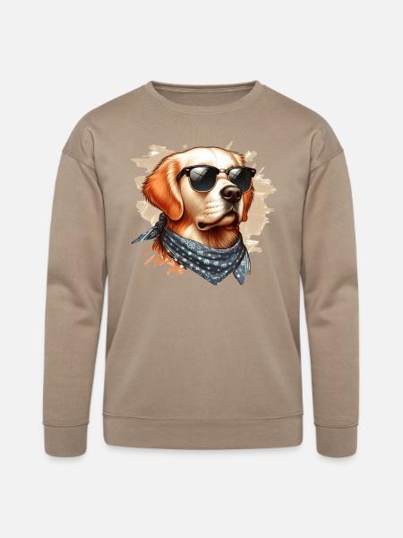 Golden Retriver Art - Bella + Canvas Unisex Sweatshirt - tan