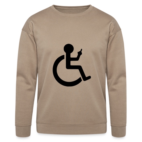 wheelchair user holding up the middle finger * - Bella + Canvas Unisex Sweatshirt