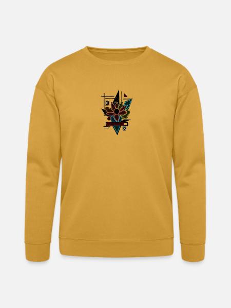 Unique flower design - Bella + Canvas Unisex Sweatshirt - heather mustard