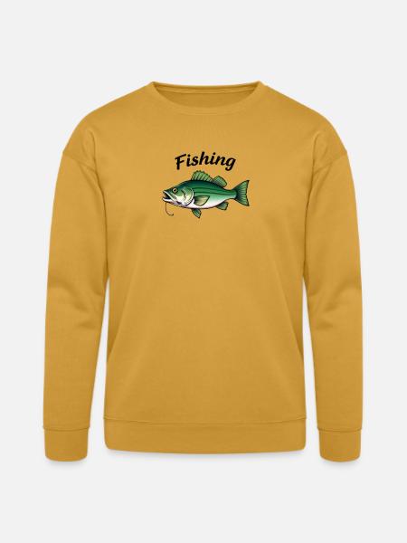 Vivid Bass Fishing Tackle Illustration - Bella + Canvas Unisex Sweatshirt - heather mustard