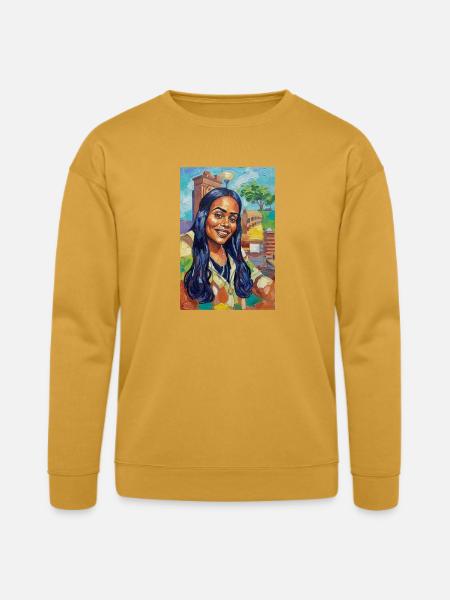 Bluehair City Portrait - Bella + Canvas Unisex Sweatshirt - heather mustard